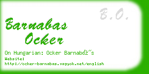 barnabas ocker business card